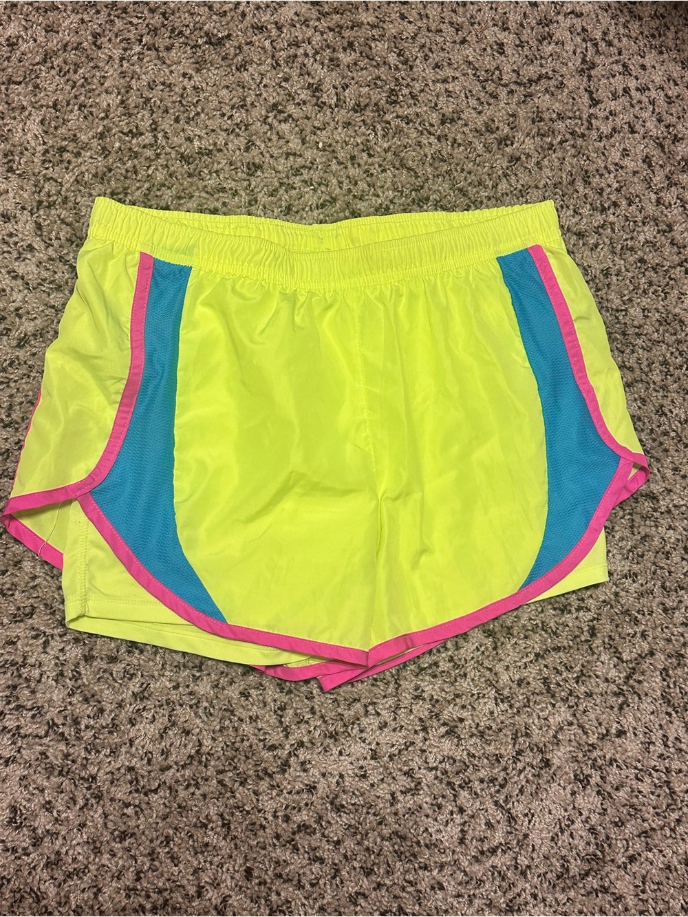 Neon Yellow Women's Athletic Shorts